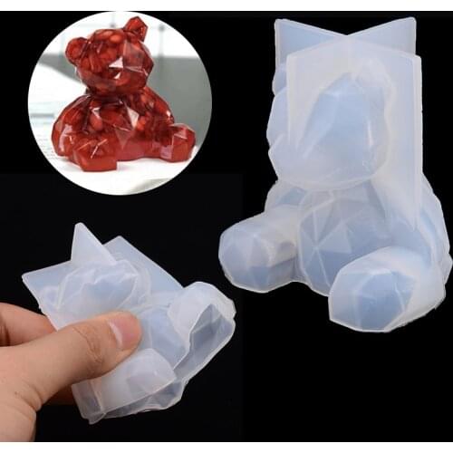 3D Teddy Bear Silicone Mold Bear Shape Epoxy Resin Fondant Suagr Mould DIY Baking Dessert Chocolate Mousse Cake Decoration