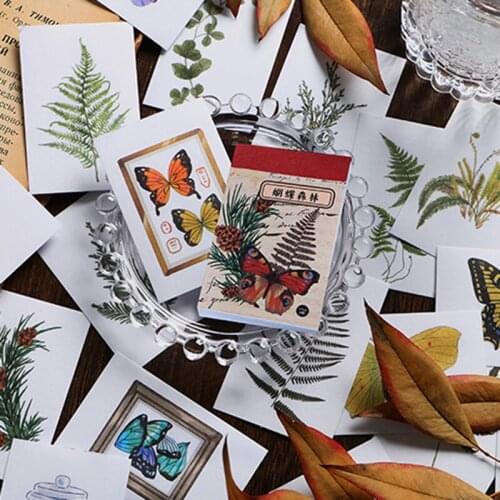 50Pcs Natural Specimen Material Paper Junk Journal Planner Craft Paper Scrapbooking Vintage Decorative DIY Craft Photo Albums