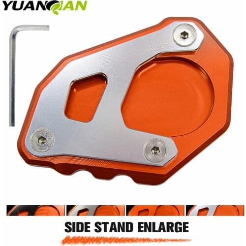 Aluminum CNC Motorcycle Side Stand Plate Kickstand Extension Pad Fit For 1050 1090 1190 1290 Adventure Side Stand Enlarge