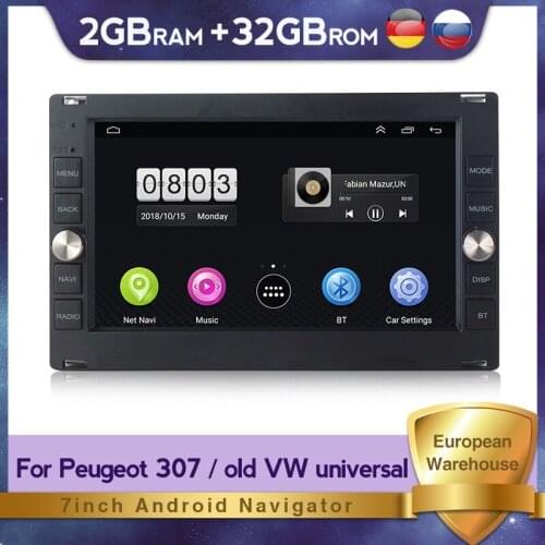Car Audio Navigation GPS Android 10 System For Peugeot 307 Old VW Universal Car Multimedia Radio Auto Wheel Control Camera DVR