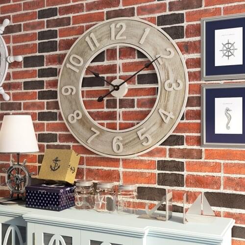 Large Wooden Wall Clock Digital Living Room Decoration Wood Wall Clock Modern Design Home Silent Hanging Watch Creative reloj