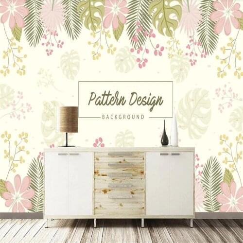 Milofi custom large wallpaper mural abstract tropical plant banana leaf watercolor living room background wall decoration painti