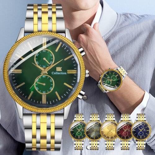 Relogio Masculino Gold Watch Men Round Watches Top Brand Luxury Golden Quartz Stainless Steel Mesh Belt Wrist Watch 2021 Fashion