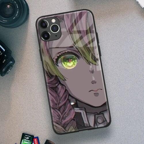 Mitsuri Kanroji Kimetsu No Yaiba Anime Soft TPU Glass Phone Case for IPhone SE 6s 7 8 Plus X Xr Xs 11 12 Mini Pro Max Samsung