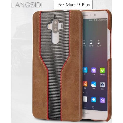 Wangcangli mobile phone shell For Huawei Mate 9 Plus mobile phone case advanced custom cowhide and diamond texture Leather Case