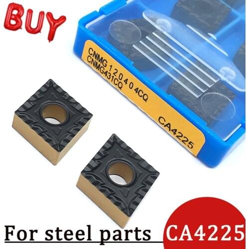 10pcs CNMG120404 CQ CA4225 100% Original Carbide Insert High Quality External Turning Tool CNMG CNC Blades Machining For Steel