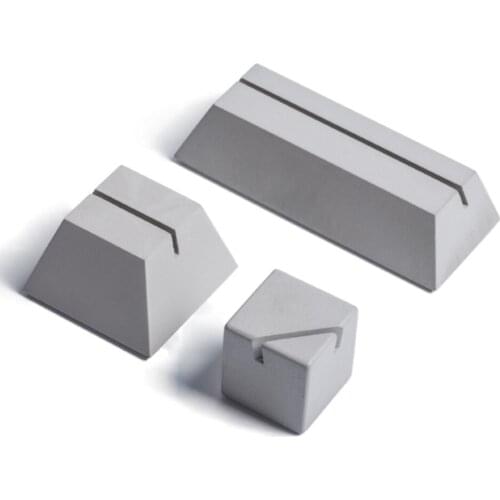 Cement Photo Holder Business Card Desktop Sign Holder Stand Creative Label Note Memo Clip Base Slot
