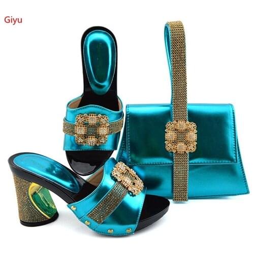 Doershow bShoes with Matching Bags for Wedding Italy African Women Italian Shoes and Bag Set Nigerian Women Shoes and Bag SKP1-2