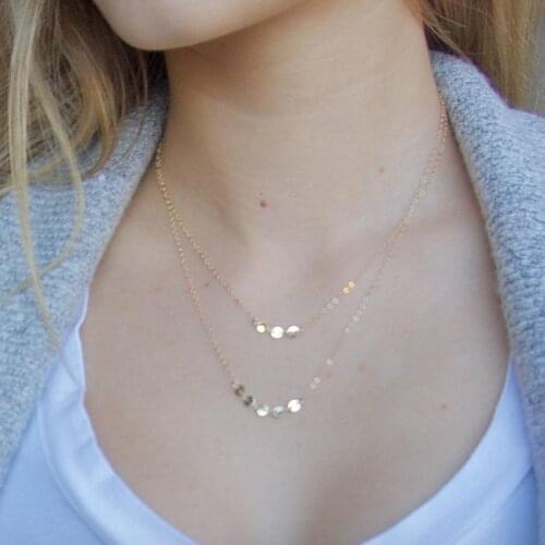 Double Layer Coins Necklace Handmade Choker Real 925 Silver Pendants Bijoux Collier Femme Kolye Collares Jewelry Necklace