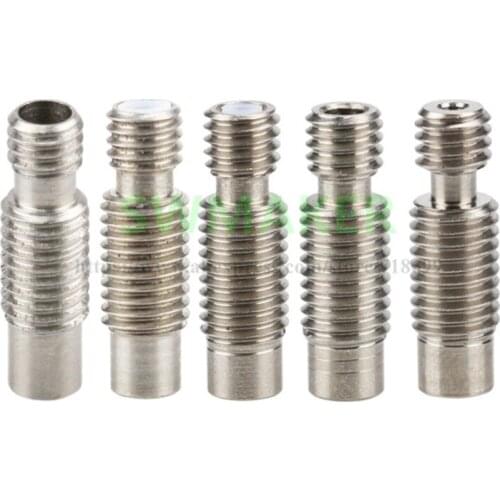 E3D V6 Heat Break Hotend Throat For 1.75/3.0/4.1mm All-Metal / with PTFE, Stainless Steel Remote Feeding Tube Pipes