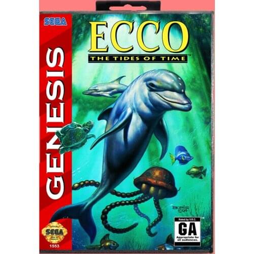 Ecco tidesof time16 Bit MD Game card with Retail Box For Sega Genesis & Mega Drive