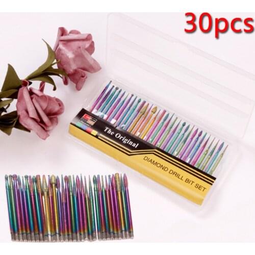 Nail Drill Burr Bits Colorful Milling Cutter Bit Manicure Pedicure Tools Professional Nail Files Accessories for Salon SPA