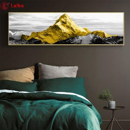 Pictures 5d diamond painting Gold mountain landscape Decoration Abstract full novelty 2020 mosaic art diamond embroidery icons