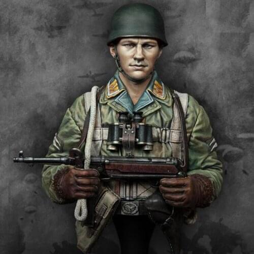 1/10 Fallschirmjager, War theme, WWII, Resin Figure Bust GK, Uncoated No colour