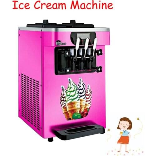 Commercial Soft Ice Cream Machine Price With LCD Display Desktop Stainless Steel Ice Cream Machine LB-18