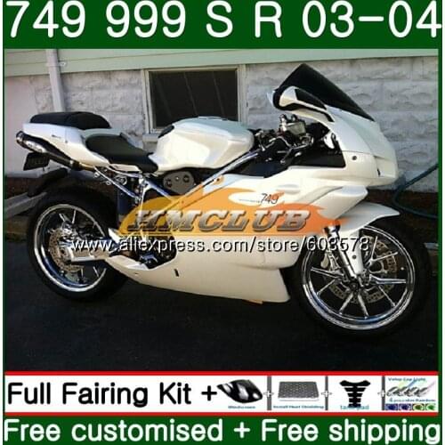 Body For DUCATI 749-999 749S 999S 2003 2004 2005 2006 Kit Pearl White 48CL.107 749 999 S R 749R 999R 999 749 03 04 05 06 Fairing