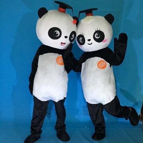 Wholesale New Version Chinese Giant Panda Mascot Costume Christmas Cosplay Mascot Costume Halloween Birthday Party Dress