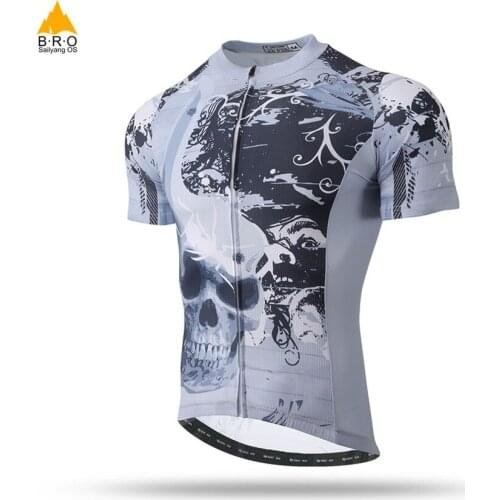 Cool Skull Cycling Jersey Breathable MTB Bicycle Clothing Ciclismo Ropa Hombre Completo Ciclismo Ciclismo Mens Sportswear