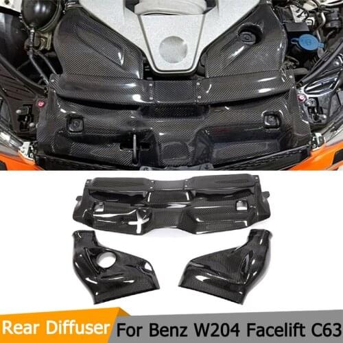 Auto Engine Air Intake Filter Cover For Mercedes-Benz C-Class W204 C63 AMG Sedan Coupe 2013 2014 Carbon Fiber Boonet Cover