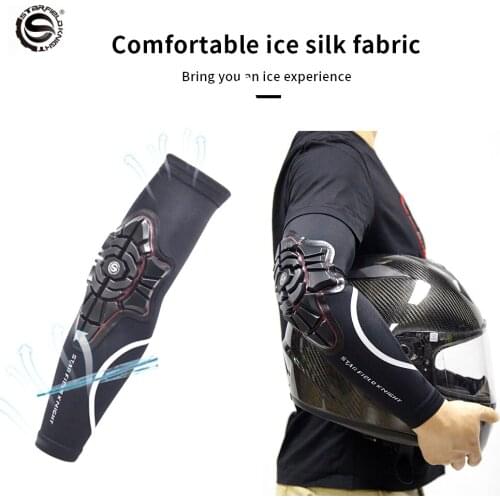 Summer Anti-UV ice silk Motocross bicycle Cycling Elbow Pads Motorcycle Elbow Protector Armor Downhill Protective Gear Guards XL