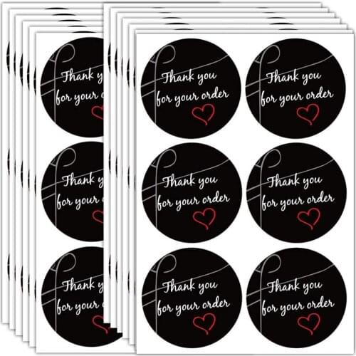 Thank You For Your Order Stickers Gift Sealing Package Stickers Labels For Online Retailers Shops To Use on Bags Boxes Envelope