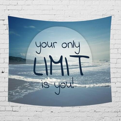 Inspiring Words Printed Wall Tapestry Home Decor Living Room Bedroom Fabric Tapestries Door Curtain Picnic Mats Blankets