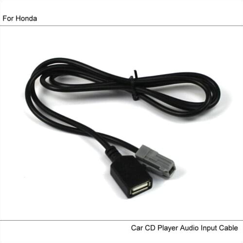 Original Plugs To USB Adapter Conector For Honda Crider/Crosstour/Accord/Civic/City/Odyssey Car Audio Media Cable Data Wire