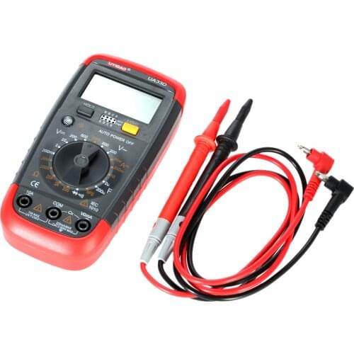Handheld Digital Multimeter Voltage Current Resistance Temperature Diode Continuity Tester multiteste multimetr UYIGAO UA33C