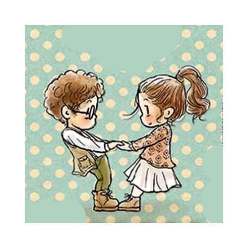 Girl and boy Transparent Clear stamp and cutting dies DIY Silicone Seals Scrapbooking /Card Making/Photo Album Decoration