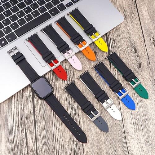 Silicone strap for apple watch band 42mm 44mm 38mm 40mm replacement strap for iwatch 6 5 4 3 Silicone wristband