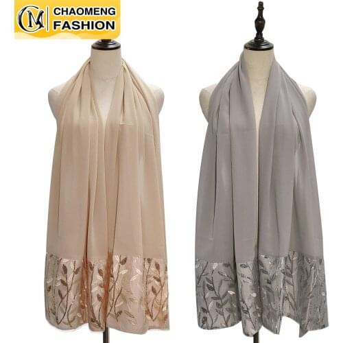 Scarf Mujer Abaya Dubai Islam Saudi Arabia Chiffon Stitching Lace Muslim Casual Hijab Caps Turban Headscarf Foulard Femme Shawl