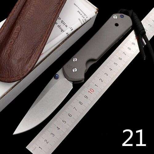 JUFULE Large Sebenza 21 folding S35vn TC4 Titanium handle cleaver Utility fruit paring camp survive hunt EDC tool kitchen knife