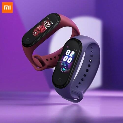 100% Original Xiaomi Band 4 Smart Bracelet Colorful AMOLED Screen Band 4 Smartband Fitness Traker BT Sport Waterproof Smart Band