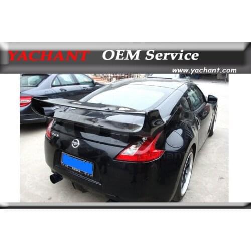 Car-Styling Auto Accessories FRP Fiber Glass Rear Spoiler Fit For 2009-2012 370Z Z34 NI VS3 Style Rear Trunk Spoiler Wing