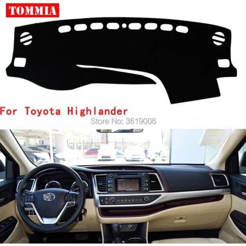 TOMMIA Interior Dashboard Cover Light Avoid Pad Photophobism Mat Sticker For Toyota Highlander