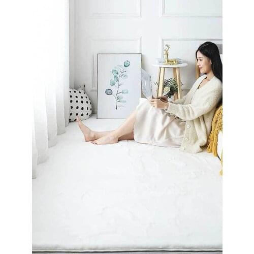 Yinzam Solid Color Thick & Soft Faux Rabbit Fur Rug Carpet for Home Living Room Bedroom Bay Window and Kids Door Floor Rugs Mat