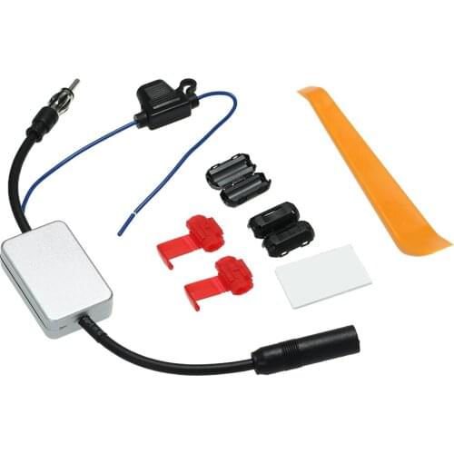 For Universal 12V Auto Car Radio FM Antenna Signal Amp Amplifier Booster For Marine Car Vehicle Boat FM Amplifier Accessories