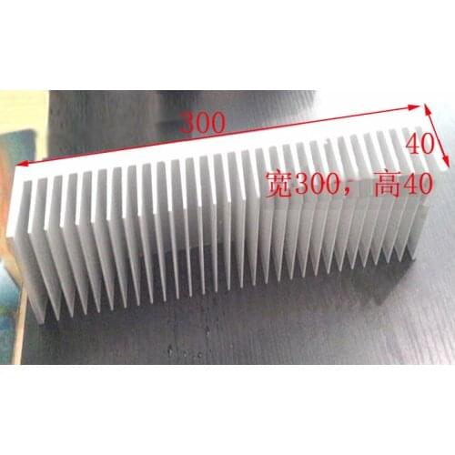 Power amplifier radiator fin aluminum radiator width 300,high 40,length 300mm length can be customized 300*300*40mm Heatsink