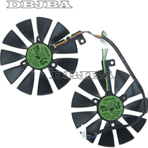 2PCS/SET T129215SH DC12V 0.30A graphics card Fan For ASUS DUAL RTX 2080 O8G