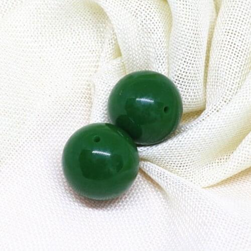 Factory outlet 3pcs imitation green resin beeswax big round ball pendant fit diy necklace fashion women jewelry 30mm B1881