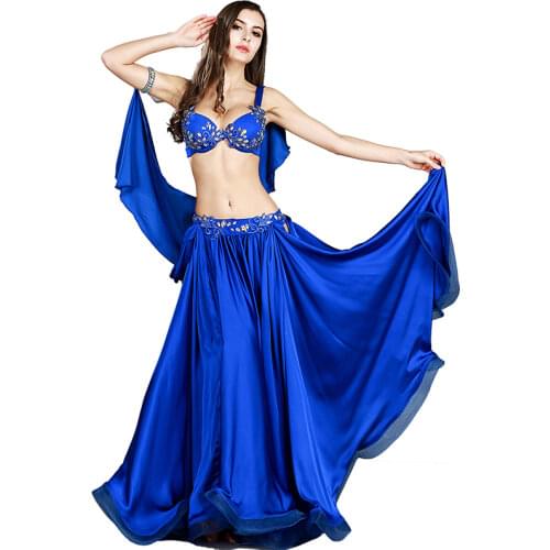 Professional Performance Wear Oriental Belly Dance Costume Set Belly dancing Top Bra Dancing Skirt Dance Outfits for Women&Girls