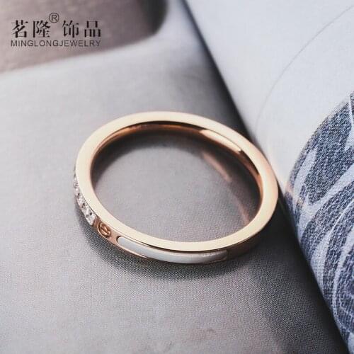 Rings For Women Females Jewelry Accessory Bridal Wedding Engagement Promise Gift Shell Crystal 2020 New Statement Brand Design