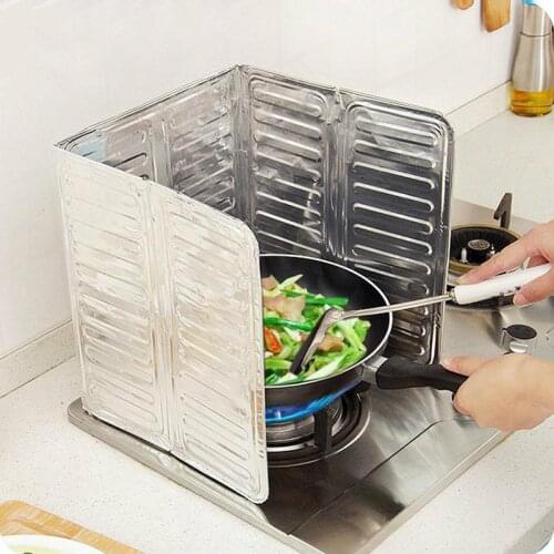 1pcs Kitchen Cooking Frying Oil Splashing Protection Gas Stove Oil Kitchen Guard Against Stove Oil Splash Plate Easy to Clean