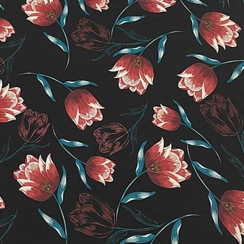 100% natural silk cotton blended fabric big floral print thick for women dress,SCT767