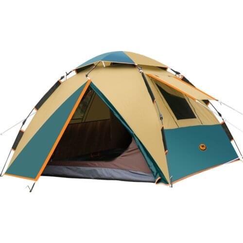 3Use Outdoor Automatic Water Resistant Family Self-Driving Travel 2-4Persons Tent Multi-Season Hydraulic Spring Support Device