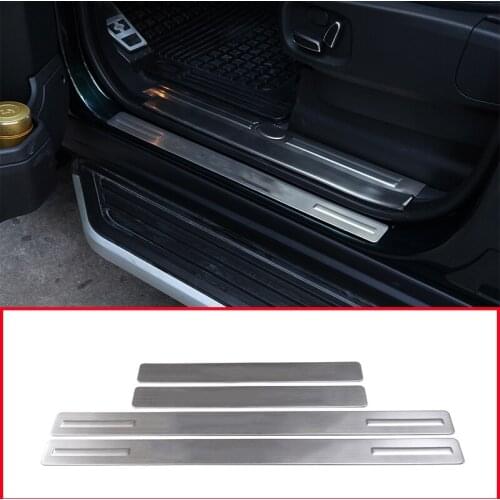 4pcs 304 Stainless Steel Outside Door Sill Scuff Plates Cover Trim Parts For Land rover Discovery 4 LR4 2010-2016