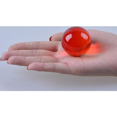40mm Decorative Solid Healing Glass Sphere Red Crystal Ball Home Decoration Accessories For Living Room