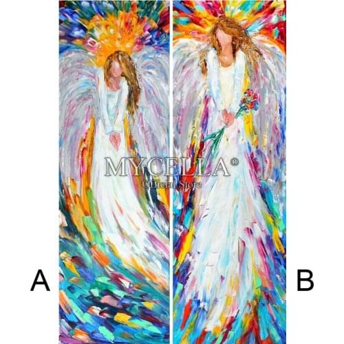 5D DIY Diamond Painting Angel Diamond Embroidery Cross Stitch Full Round Diamond Mosaic Abstract Home Decor Rhinestone Crafts