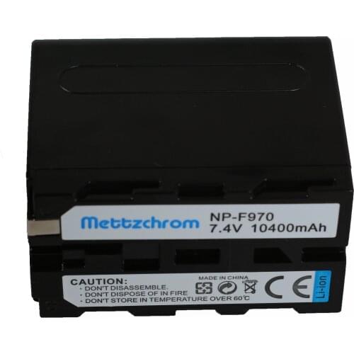 Mettzchrom NP-F970 Battery 10400mAh for Led light battery Fast LCD Dual USB Charger For Sony camera