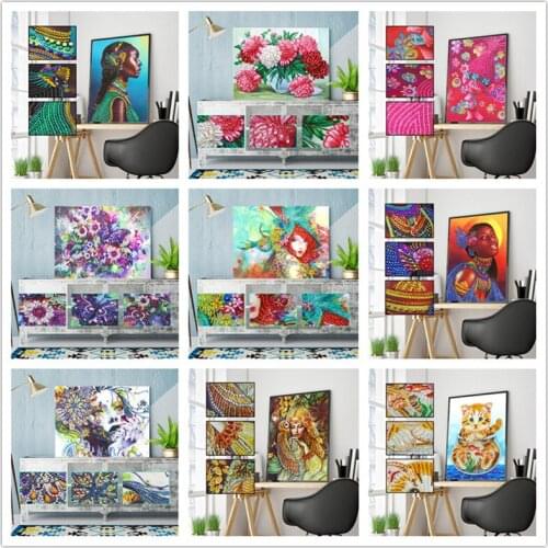 5D DIY Diamond Painting Special Diamond Embroidery Cartoon Character Flower Painting Cross Stitch Mosaic